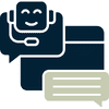 Customer chatbot automation icon