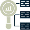 Algorithmic trading analytics icon