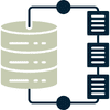 data integration line icon